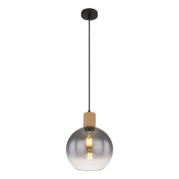 Pendelleuchte Moitas Typ C - Farbglas / Eisen - 1-flammig