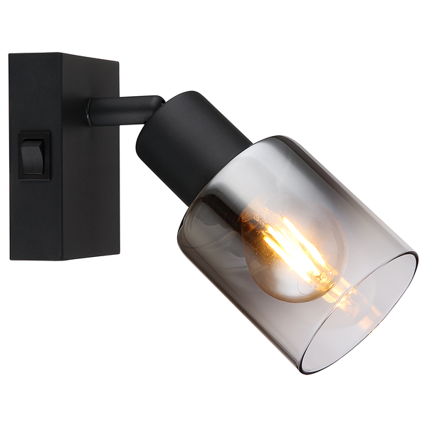 Wandleuchte Hubertus - Farbglas / Eisen - 1-flammig