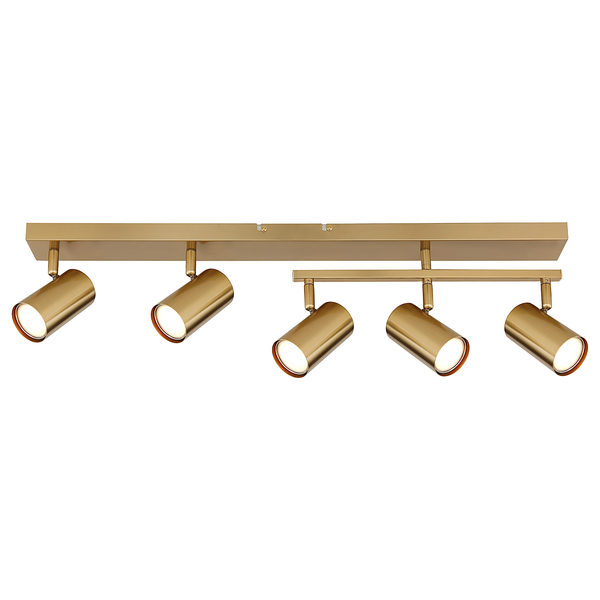 Deckenstrahler Robby - Eisen - Gold - Flammenanzahl: 5