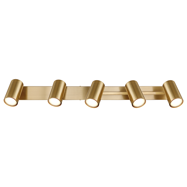 Deckenstrahler Robby - Eisen - Gold - Flammenanzahl: 5