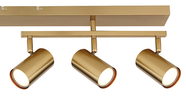 Deckenstrahler Robby - Eisen - Gold - Flammenanzahl: 5