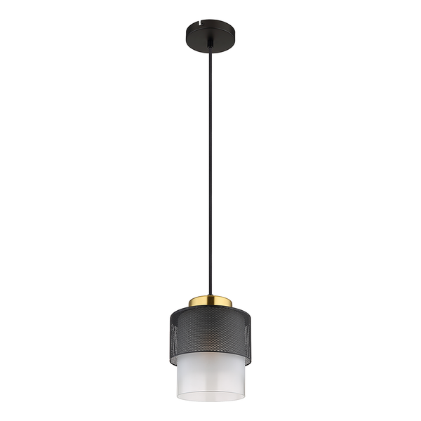 Pendelleuchte Olga - Satiniertes glas / Eisen - Flammenanzahl: 1