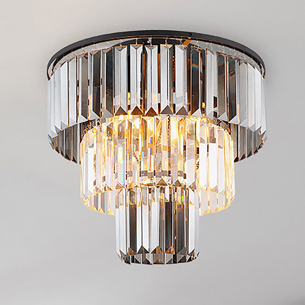 Deckenleuchte Naxis - Farbglas / Eisen - 3-flammig