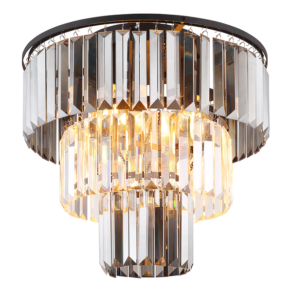 Deckenleuchte Naxis - Farbglas / Eisen - 3-flammig