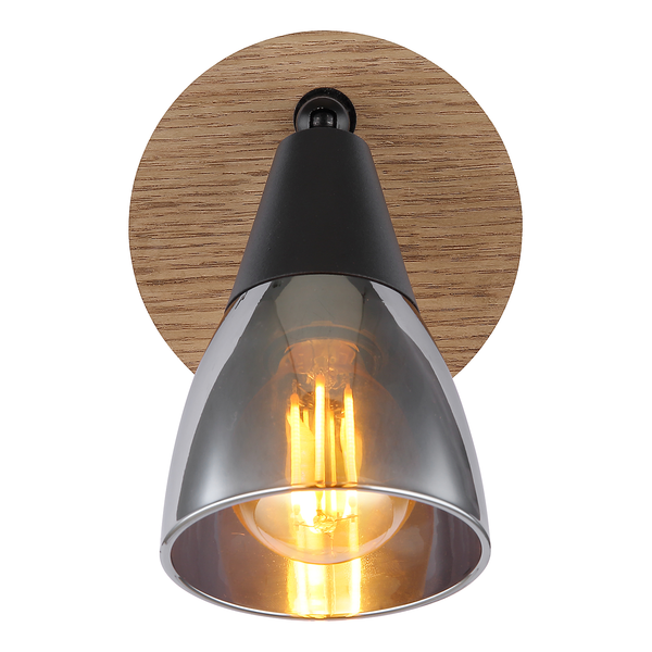 Wandleuchte Mubby - Farbglas / Eisen - 1-flammig