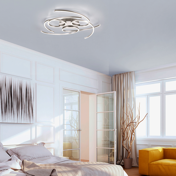 LED-Deckenleuchte Danilo - Aluminium / Kunststoff - Silber