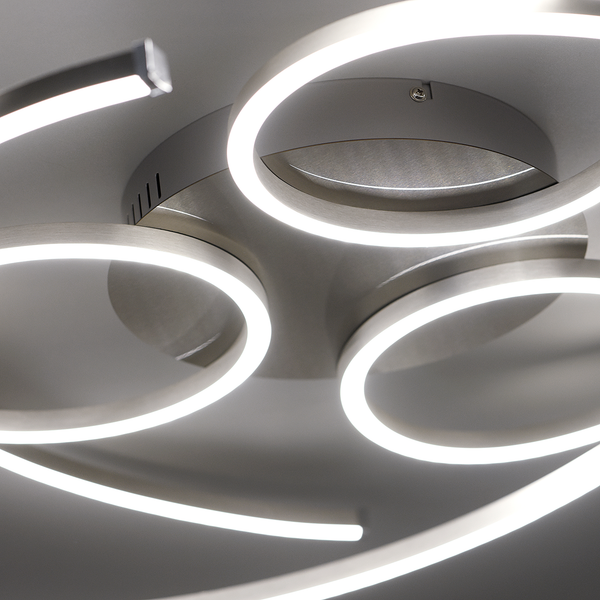 LED-Deckenleuchte Danilo - Aluminium / Kunststoff - Silber