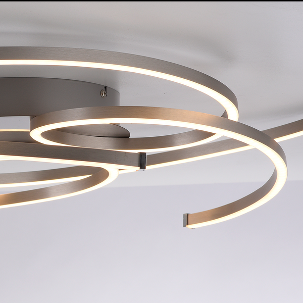 LED-Deckenleuchte Danilo - Aluminium / Kunststoff - Silber
