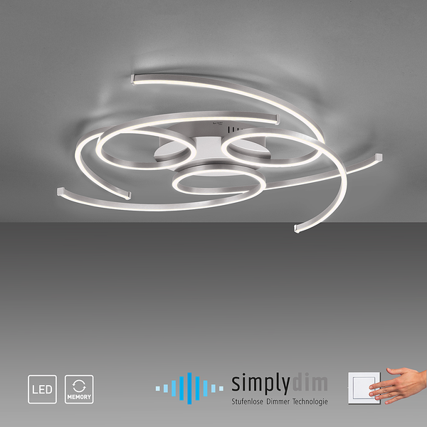 LED-Deckenleuchte Danilo - Aluminium / Kunststoff - Silber