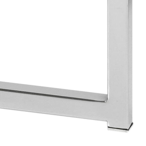 Beistelltisch Kilchis - Glas / Metall - Chrom