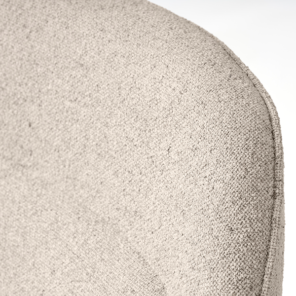 Loungesessel Baracoa - Bouclé / Stahl - Beige / Schwarz