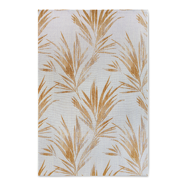 In- & Outdoor Teppich Charles - Polyester / BCF - Creme / Gold - 200 x 285 cm