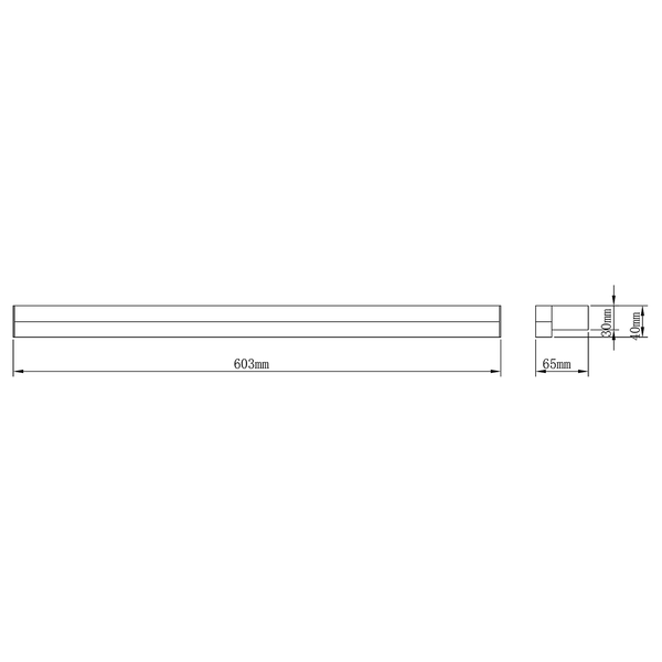 LED-Wandleuchte Sallo - Acryl / Aluminium - 1-flammig - Schwarz - Breite: 80 cm