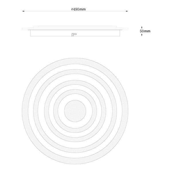 LED-Deckenleuchte Alois - Eisen / Acrylglas - 1-flammig