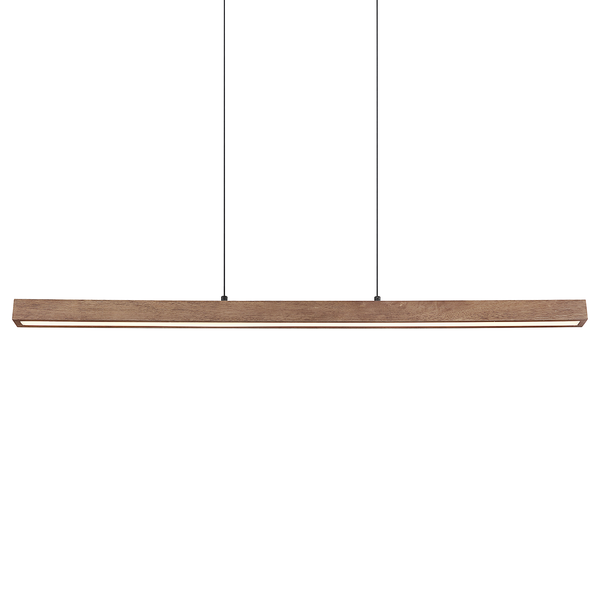 LED-Pendelleuchte Olivus - Acrylglas / Gummibaum massiv - 2-flammig