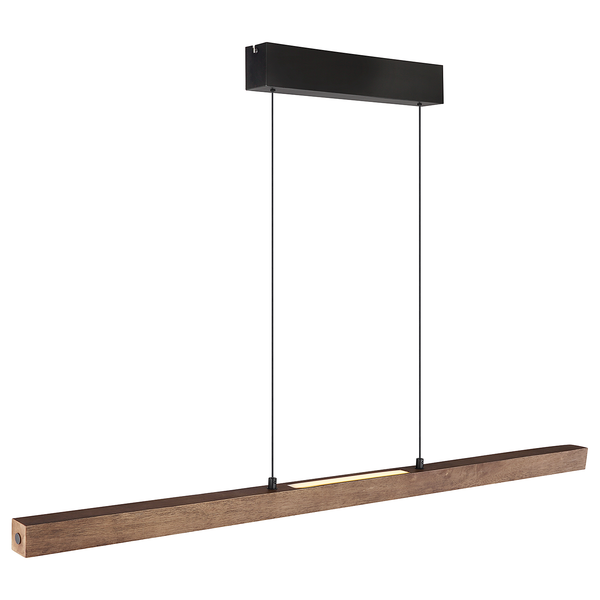 LED-Pendelleuchte Olivus - Acrylglas / Gummibaum massiv - 2-flammig