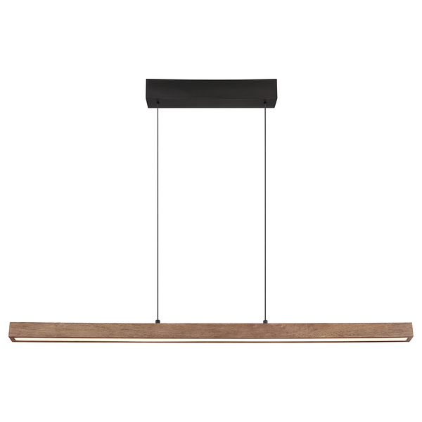 LED-Pendelleuchte Olivus - Acrylglas / Gummibaum massiv - 2-flammig