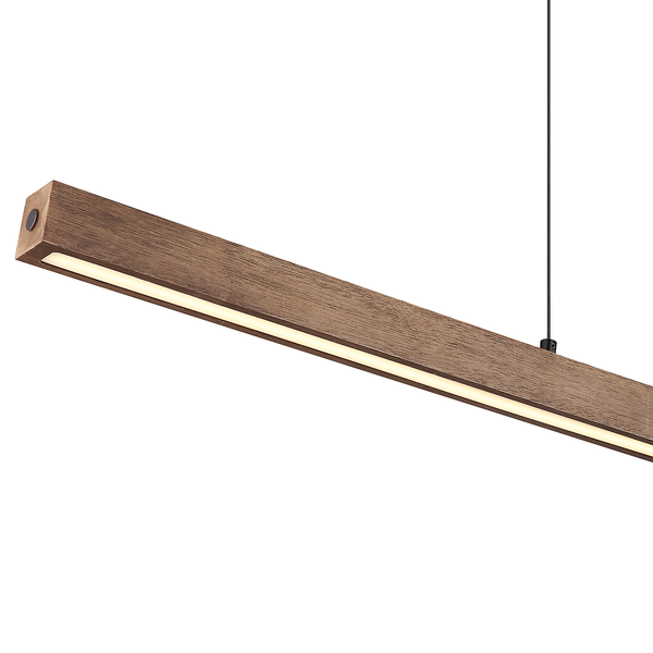 LED-Pendelleuchte Olivus - Acrylglas / Gummibaum massiv - 2-flammig