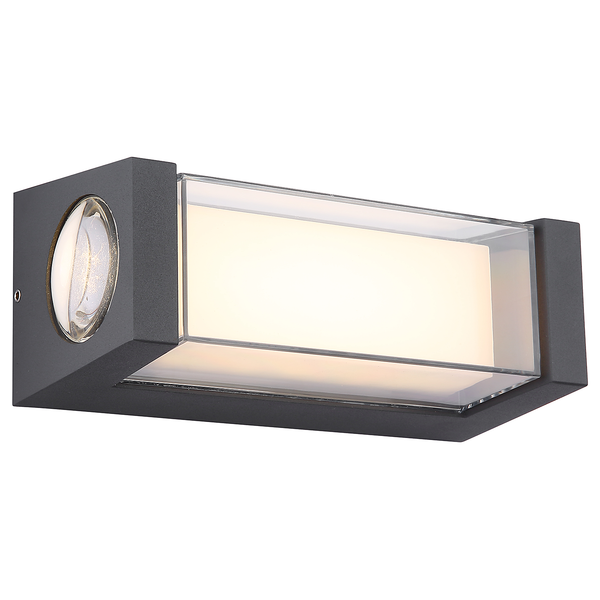 LED-Wandleuchte Plixon Typ B - Aluminium / Acrylglas - 1-flammig