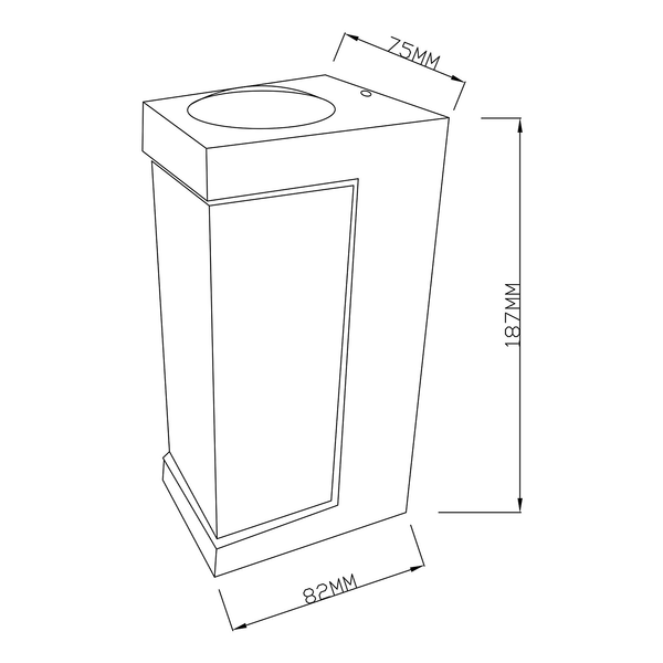 LED-Wandleuchte Plixon Typ B - Aluminium / Acrylglas - 1-flammig