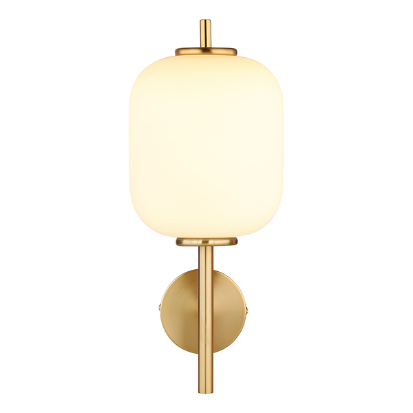 LED-Wandleuchte Ewald - Opalglas / Eisen - 1-flammig