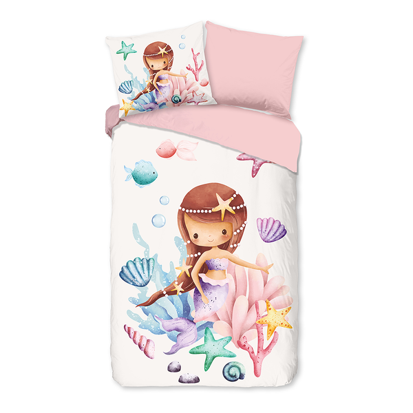 Kinderbettwäsche Lucy - Microfaser - Pink - 140 x 200/220 cm + Kissen 70 x 60 cm