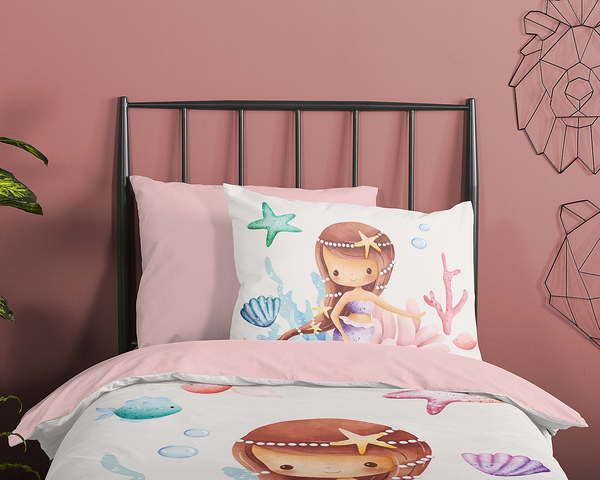 Kinderbettwäsche Lucy - Microfaser - Pink - 140 x 200/220 cm + Kissen 70 x 60 cm