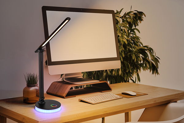 LED-Tischleuchte Geraldo - Acrylglas - 2-flammig - Schwarz