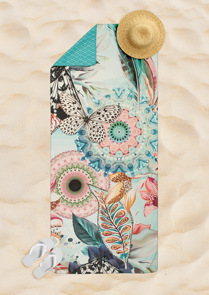 Strandtuch Sport & Reisen - Microfaser - Aqua - 75 x 180 cm