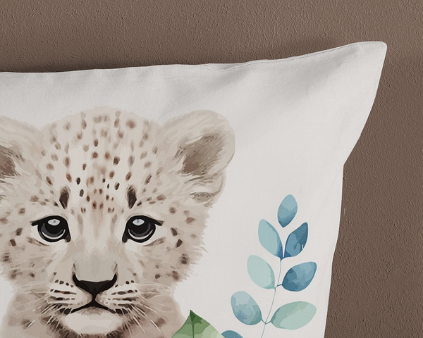 Kinderbettwäsche Leopard - Baumwolle - Pink - 140 x 200/220 cm + Kissen 70 x 60 cm