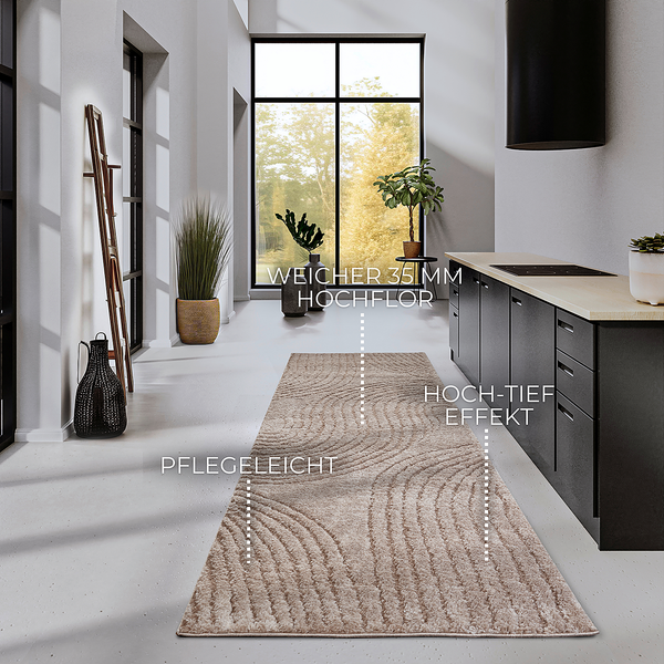 Läufer Pigment - Polyester - Beige