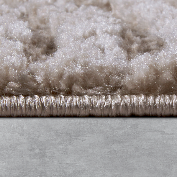 Hochflorteppich Chappe - Polyester - Beige - 80 x 120 cm