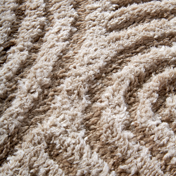 Hochflorteppich Chappe - Polyester - Beige - 80 x 120 cm