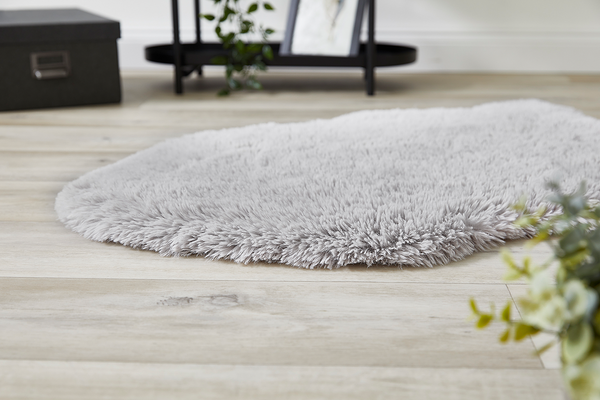 Dekofell Alpa 2er-Set - Polyester - Silber