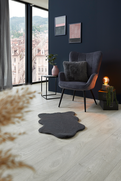 Dekofell Coste 2er-Set - Polyester - Anthrazit