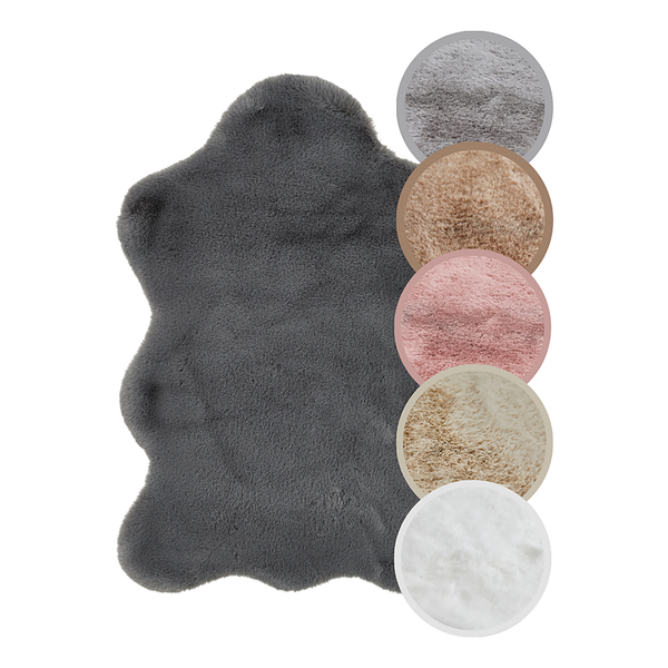 Dekofell Coste 2er-Set - Polyester - Anthrazit