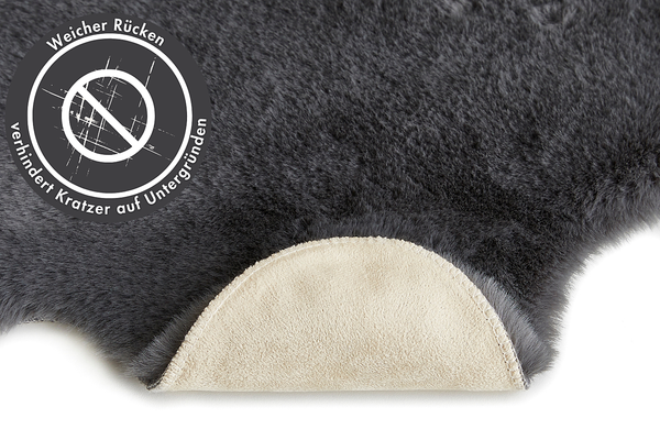 Dekofell Coste 2er-Set - Polyester - Anthrazit