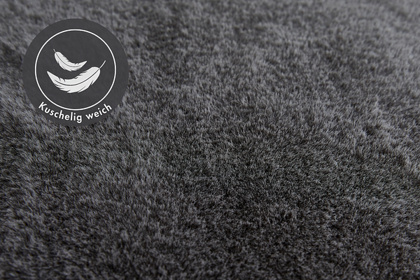 Dekofell Coste 2er-Set - Polyester - Anthrazit