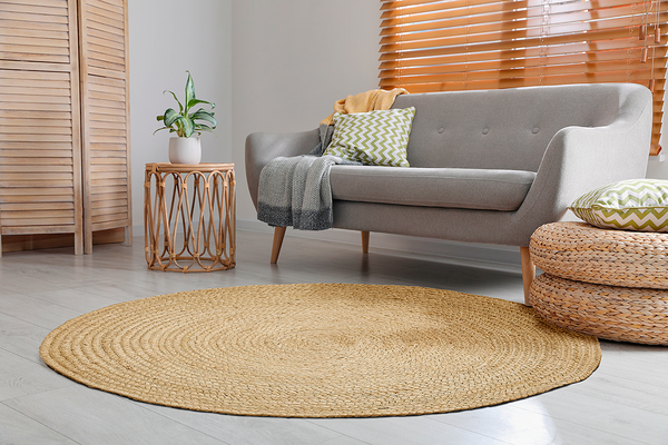 Teppich Ibo - Jute / Baumwolle - Creme