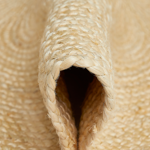 Teppich Ibo - Jute / Baumwolle - Creme