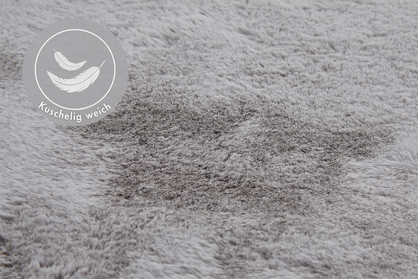 Dekofell Coste 2er-Set - Polyester - Grau