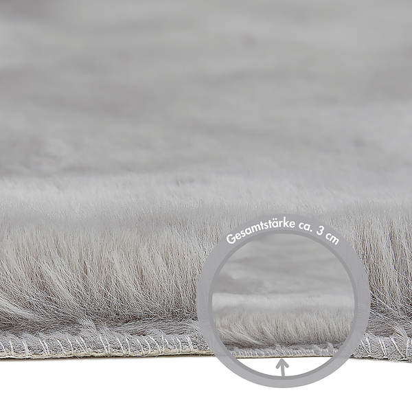 Dekofell Coste 2er-Set - Polyester - Grau