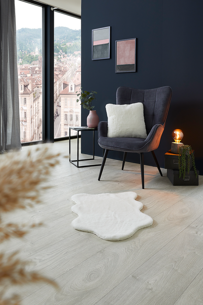 Dekofell Coste 2er-Set - Polyester - Weiß