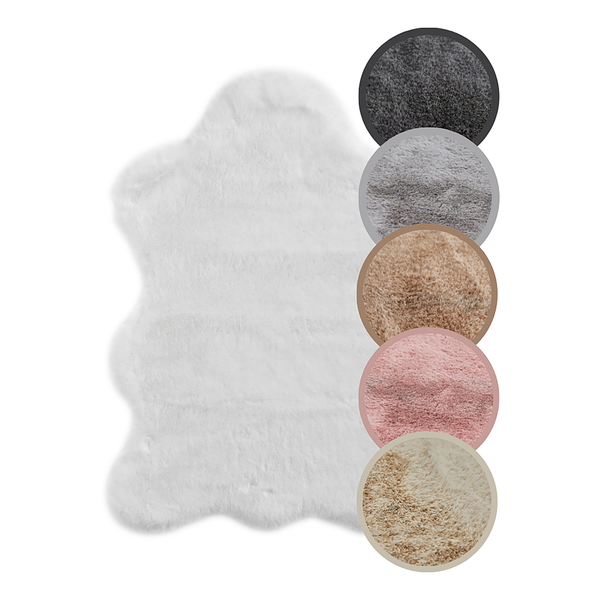 Dekofell Coste 2er-Set - Polyester - Weiß