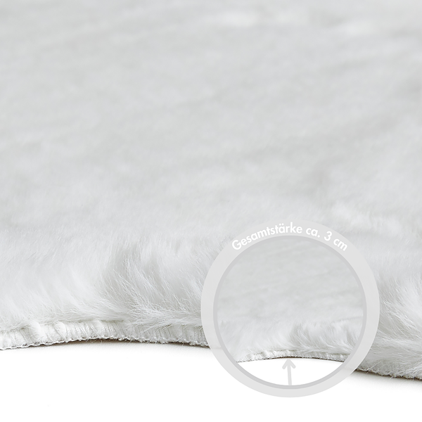 Dekofell Coste 2er-Set - Polyester - Weiß