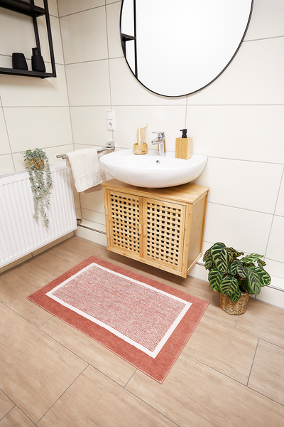 Badematte Maui - recyceltes Polyester - Rot - 50 x 80 cm