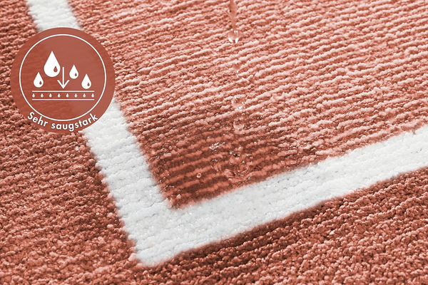 Badematte Maui - recyceltes Polyester - Rot - 50 x 80 cm