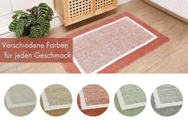 Badematte Maui - recyceltes Polyester - Rot - 50 x 80 cm