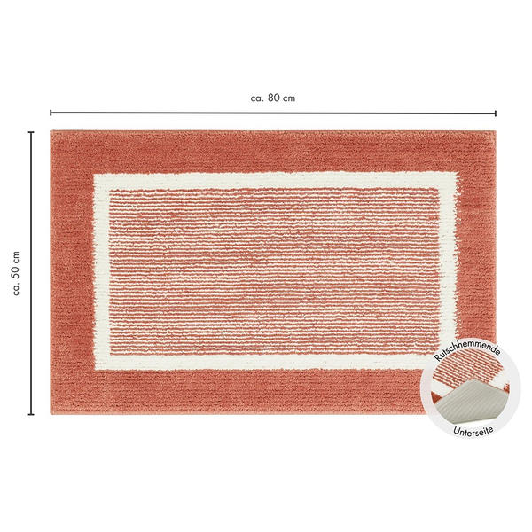 Badematte Maui - recyceltes Polyester - Rot - 50 x 80 cm