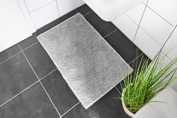 Badematte Florida - recyceltes Polyester - Grau - 60 x 100 cm